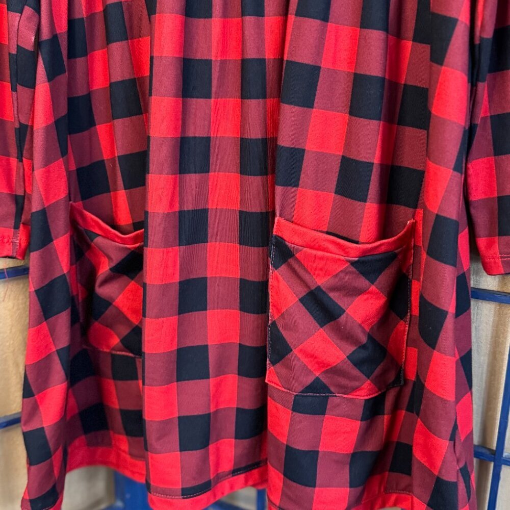 Millie Loves Lily Red Buffalo Plaid Tunic Girl's Dress – Size 8 - Picture 4 of 6
